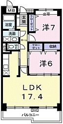ベルフィオーレ 2LDKの間取図画像