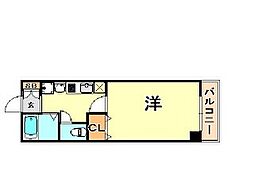 サンコーガルフタワー 1Kの間取図画像