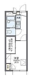 レオパレス野崎通C 1Kの間取図画像