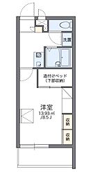 レオパレス島上 1Kの間取図画像