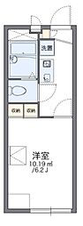 レオパレスウエストサイド 1Kの間取図画像