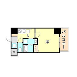 メインステージ須磨 1Kの間取図画像