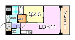 グレンパーク兵庫駅前 1LDKの間取図画像