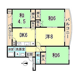 白川台ハイツ7号棟 4階/401