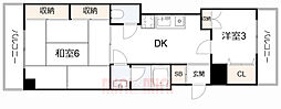 トシヤマンション 2Kの間取図画像