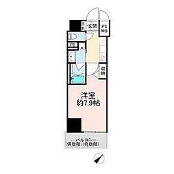 アルファレガロ神戸元町 1Kの間取図画像