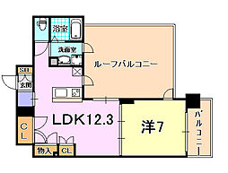 アルファレガロKOBEWEST 1LDKの間取図画像