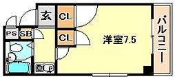 フルーレゾン神戸パート2 1Kの間取図画像