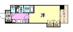 アルファレガロKOBEWEST 1Kの間取図画像