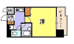 ラナップスクエア三宮プライム 1Kの間取図画像