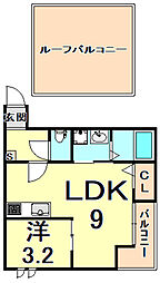 GRANTIC湊川公園 1LDKの間取図画像
