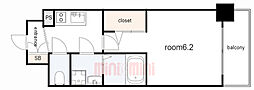 アドバンス神戸マーレ 1Kの間取図画像