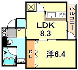 レジーナ 1LDKの間取図画像