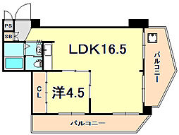 甲南メゾン春日 1LDKの間取図画像