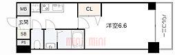 プレサンスハーバーランドアンド・シー 1Kの間取図画像
