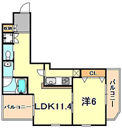 レジーナ 1LDKの間取図画像