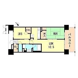 プライムメイツアスタ 2LDKの間取図画像
