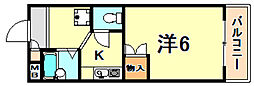 パンブロス5 1Kの間取図画像