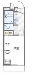 レオパレスASHIHARA 1Kの間取図画像