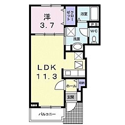 ブルームネクスト 1LDKの間取図画像