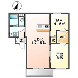 グランデュオ三宮2 1SLDKの間取図画像