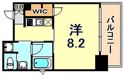 RESIDIA神戸元町 1Kの間取図画像
