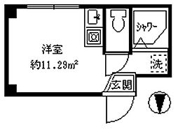 プレシャス野方 3階ワンルームの間取り