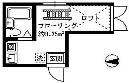 ライフピアエリー ワンルームの間取図画像