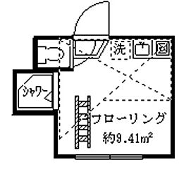 フェリスビーネ ワンルームの間取図画像