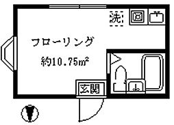 ライフピアカリーナ ワンルームの間取図画像