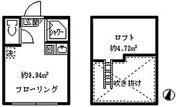 ソフィアキュート ワンルームの間取図画像