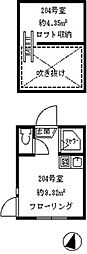 ソフィアソルト ワンルームの間取図画像