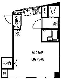 ハウスポート中井ビル 1Kの間取図画像