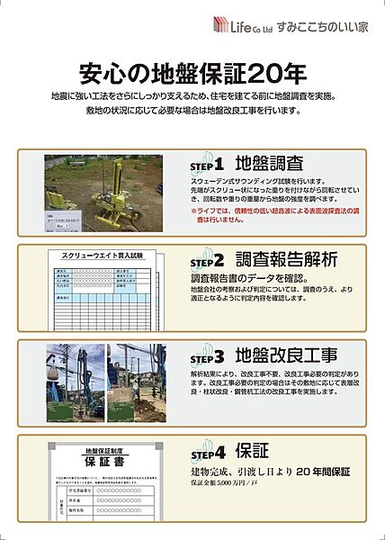 安心の地盤保証２０年間