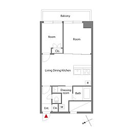 秀和恵比寿レジデンス 2LDKの間取図画像