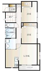 間取図画像 2SLDK
