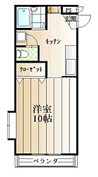 セリーン・ハイツ 1Kの間取図画像