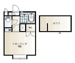 シュメール1 1階ワンルームの間取り