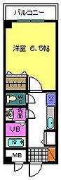 ラポール 1Kの間取図画像