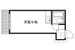ヴィラベルエポック 2階ワンルームの間取り