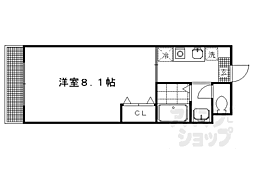 ＮＵテラス京大前 1階1Kの間取り