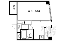 京阪本線 神宮丸太町駅 徒歩5分の賃貸マンション 4階1Kの間取り