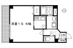 京阪本線 祇園四条駅 徒歩7分の賃貸マンション 5階1Kの間取り