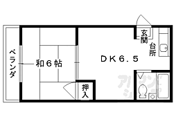 京阪本線 祇園四条駅 徒歩5分の賃貸マンション 3階2Kの間取り