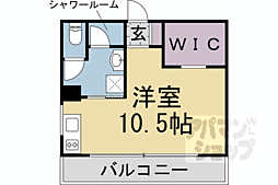 田辺ビル 3階ワンルームの間取り