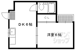 ユナイトハイツ 1階1DKの間取り