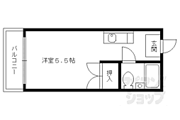 ハイツ村岡 3階1Kの間取り