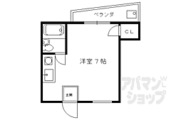上村ビル 3階ワンルームの間取り