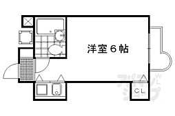 百花荘うえた 1階1Kの間取り