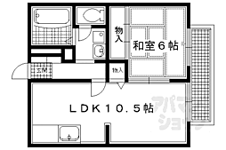 メゾン雲母坂 1階1LDKの間取り